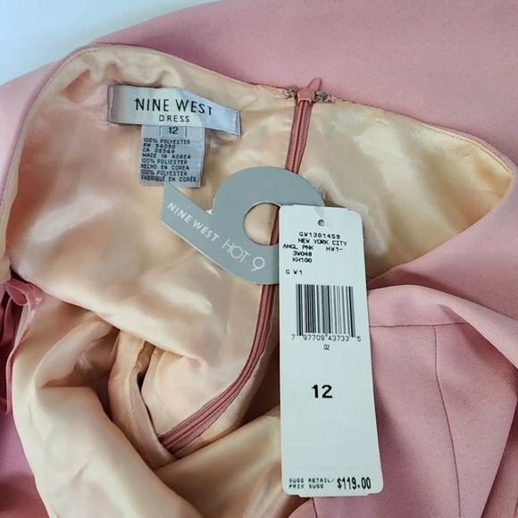 Nine West Halter A-Line Fit & Flare Dress Bow Size 12 - Picture 5 of 6